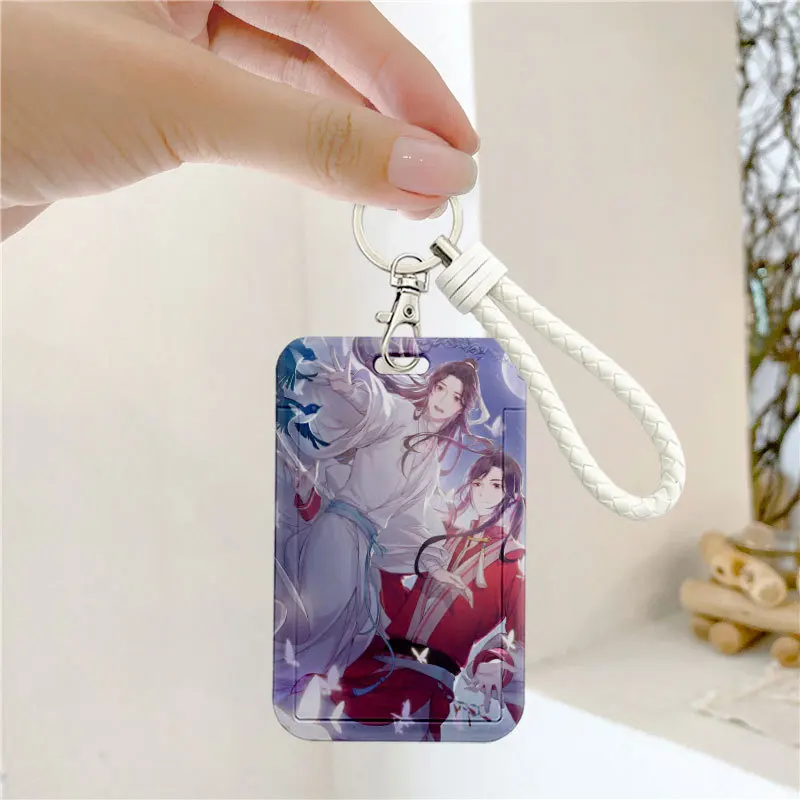 110*70mm Danmei Novel Heaven Officials Blessing Lanyard ID Card Badge Holder with Keychain Keyring Gift