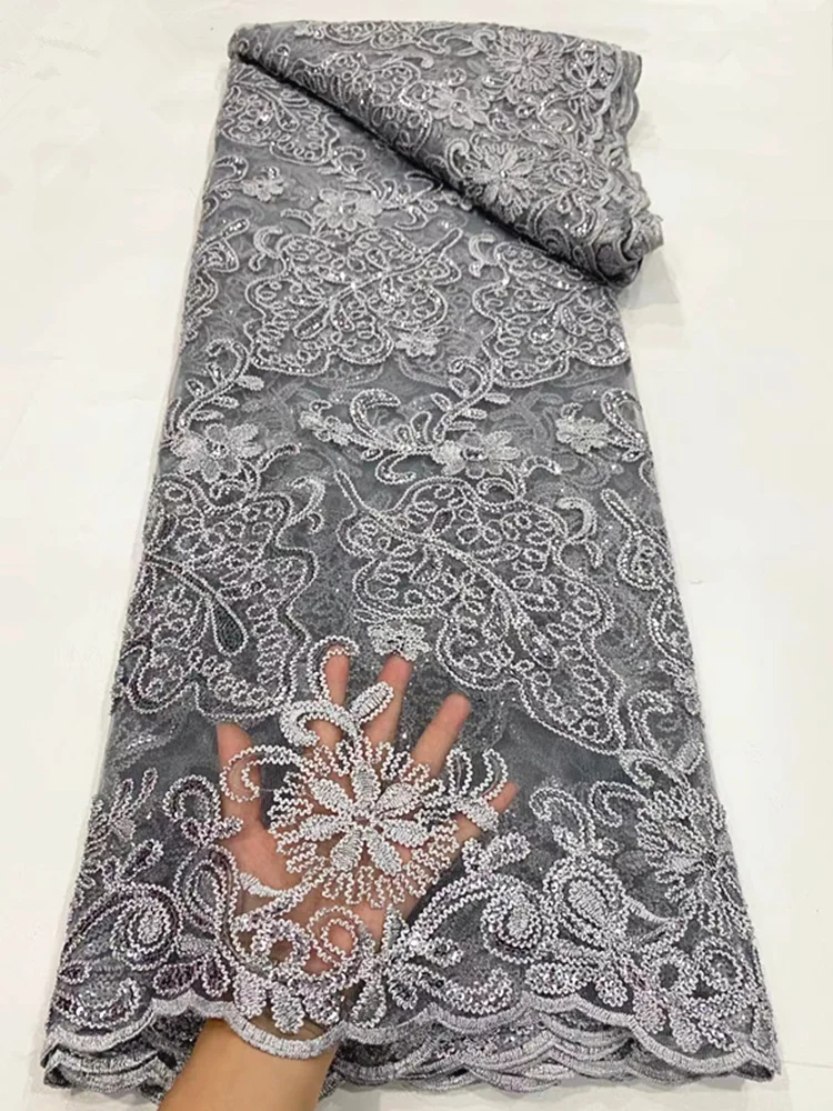 NDPN138 темно-синее Африканское Сетчатое кружево с блестками стандартная