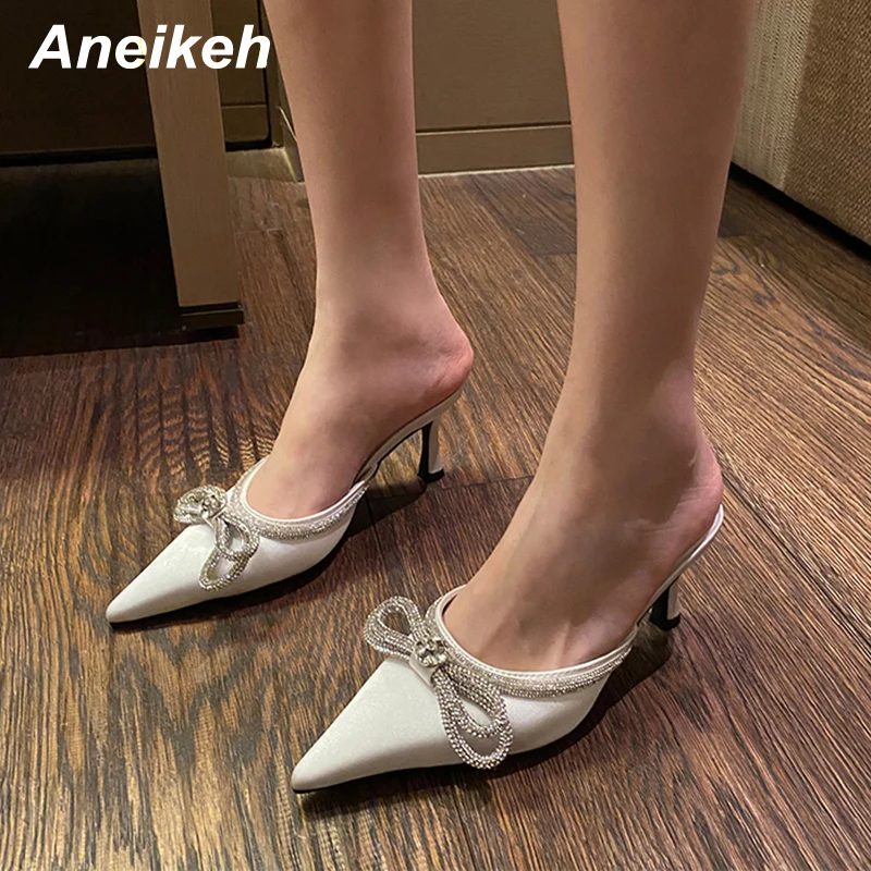 

Aneikeh, Новинка лета 2022, женские туфли-лодочки с бантом-бабочкой, туфли-лодочки с ремешком на пятке, женские туфли-лодочки, Размеры 35-39
