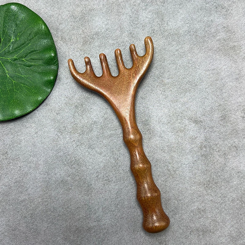 Бамбуковая расческа для массажа тела сандаловые олени рога акупунктура с