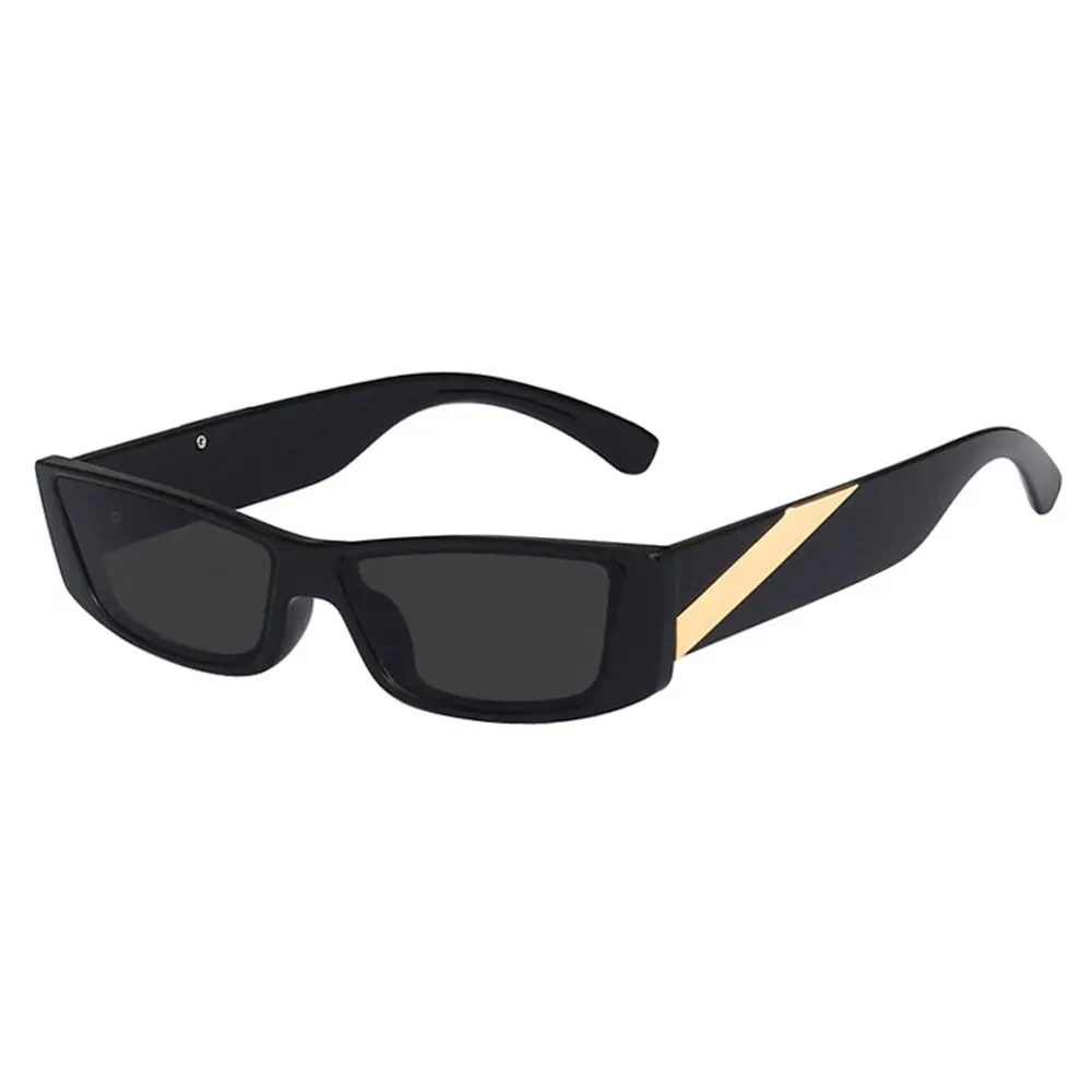 

Модные маленькие прямоугольные солнцезащитные очки в стиле ретро женские солнцезащитные очки в узкой оправе с защитой UV400 затемненные трен...