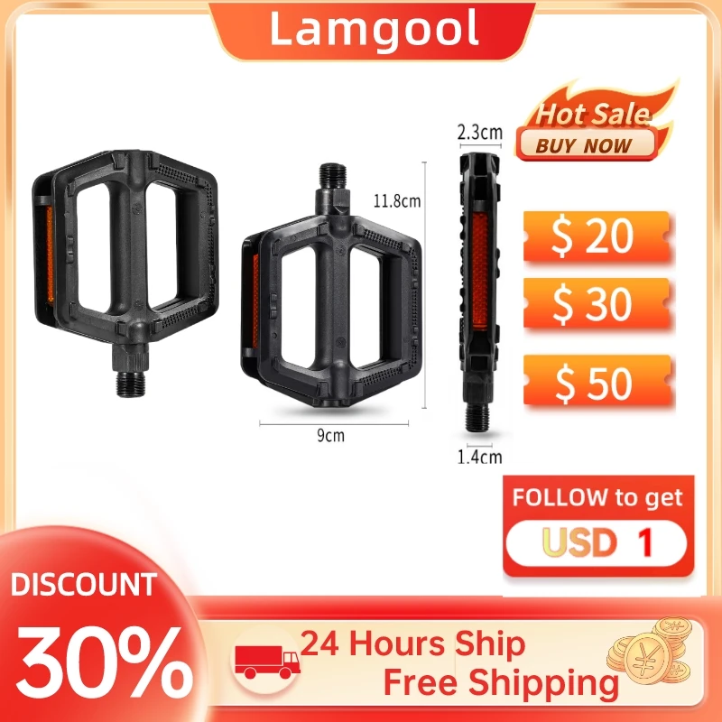 

Bicycle Pedals Ultralight Mtb Road Pedal Cycling Mountain Bike Foot Plat Anti-Slip 9'16 Standard Universally Pedals High Quality