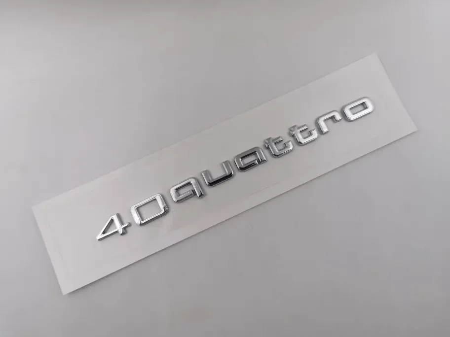 Фото Audi 55quattro ABS наклейка на задний багажник автомобиля эмблема значок наклейки A5 A6 A7 A8 Q5 SQ5 Q7 Q8 55/50/40/45Quattro аксессуары для стайлинга №2
