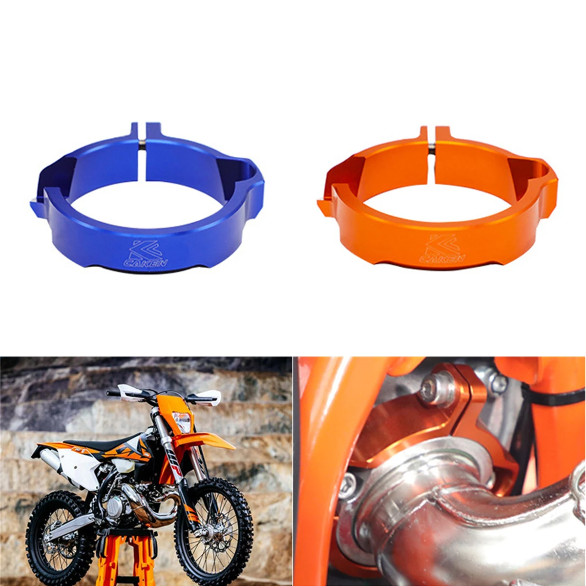 

Motocross Aluminum Motor Exhaust Flange Guard Tip Muffler Pipe Clamp For Husqvarna TE TC TX GasGas EX EC MC 250 300 2017-2022