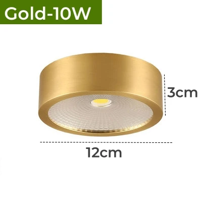 

Медные антибликовые светодиодные потолочные светильники Khelse 6/8/10 Вт