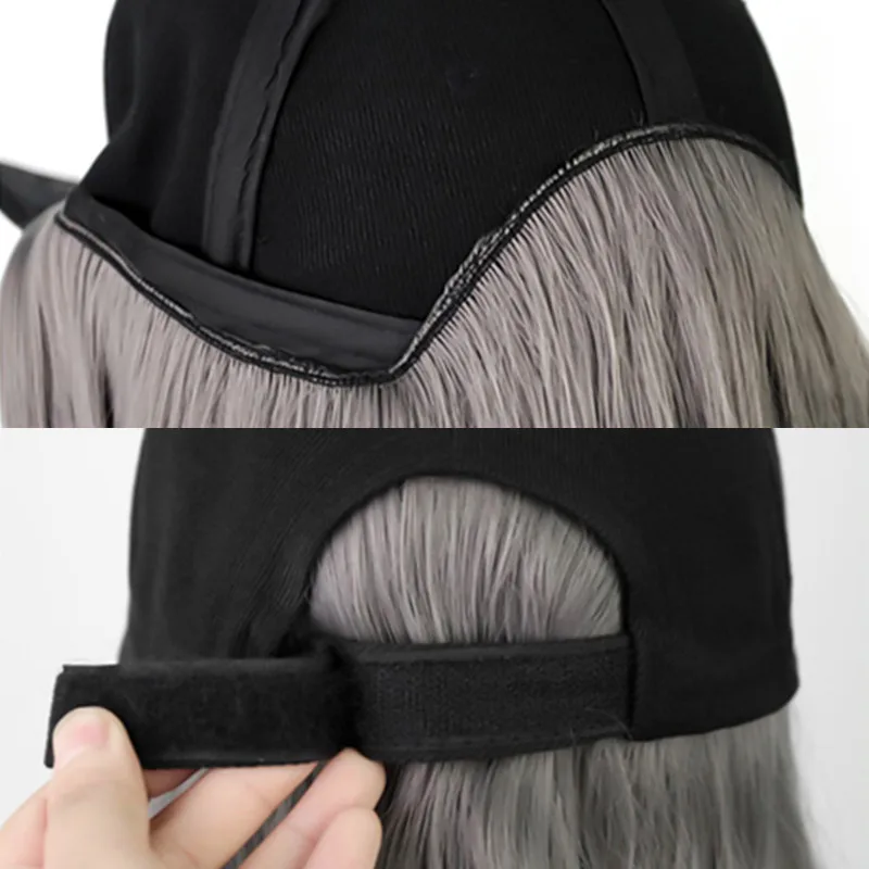 Fashion 5 Colors Hat Wig 2 In 1 Synthetic Wave Long Curly Baseball Easy For Girl Women Party Cool Protected Screen Face | Спорт и