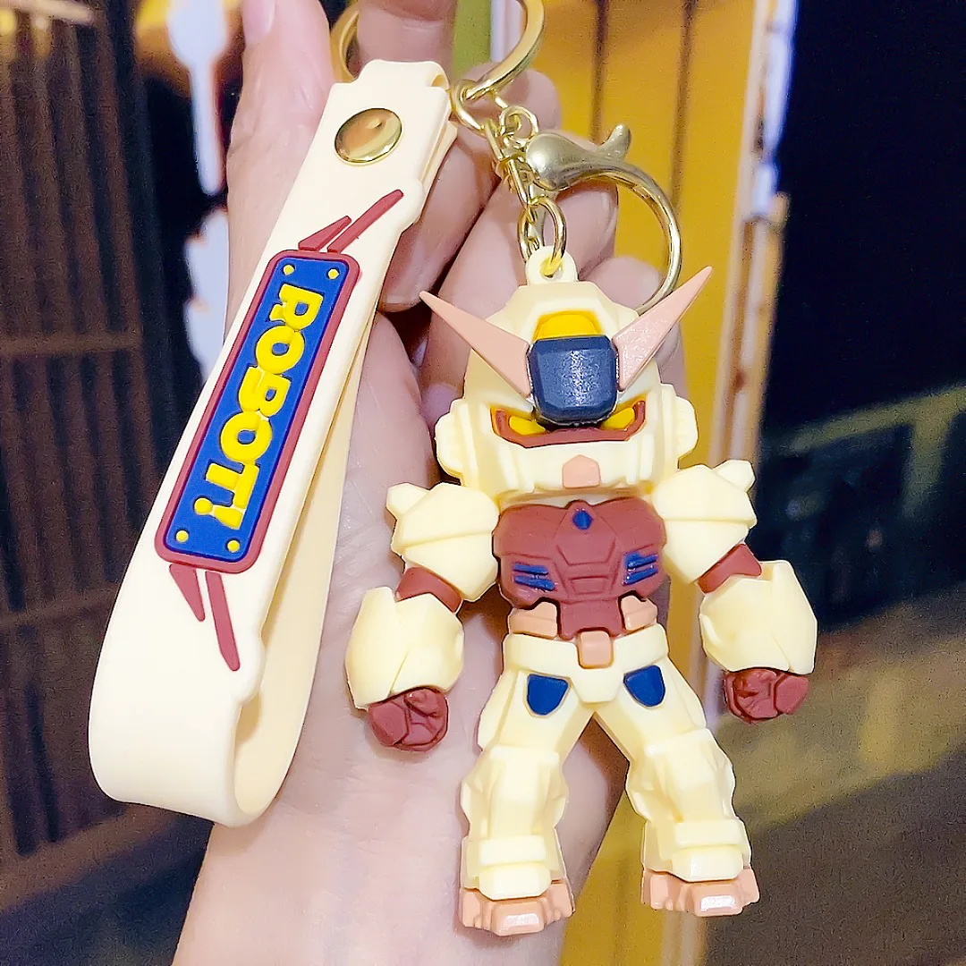 Фото 1/4 шт. Новые брелоки-фигурки Gundam: Мобильный воин, робот-меха, подвеска на сумку/цепочка для автомобиля, подарок №2