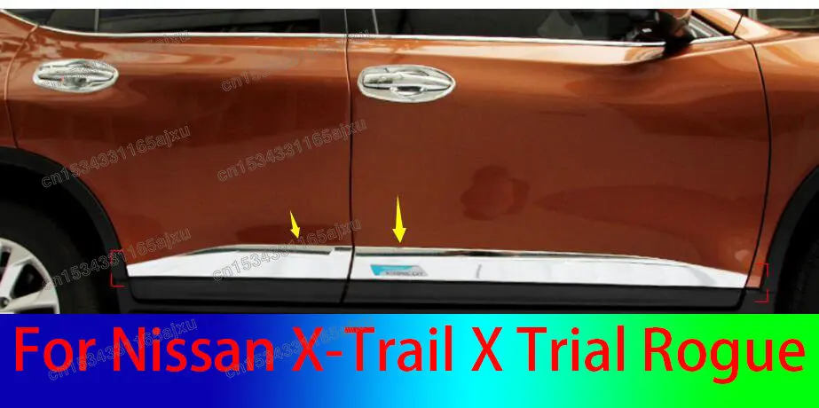 

ABS хромированная боковая защита корпуса двери молдинг отделка крышка автомобильный стайлинг для Nissan X-Trail X Trial Rogue T32 2014 2015 2016-2020