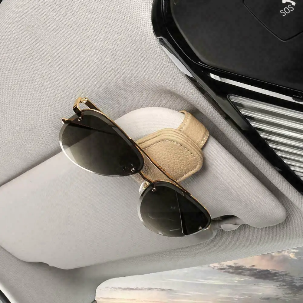 

Универсальный кожаный козырек, зажим для очков, Автомобильный интерьер, карточка, автомобильные зажимы, аксессуары, держатель для очков, би...