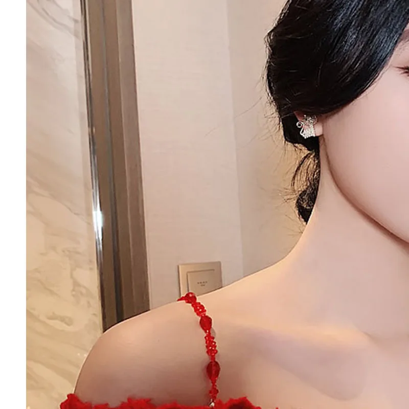 Новые милые женские серьги с искусственным жемчугом и котенком