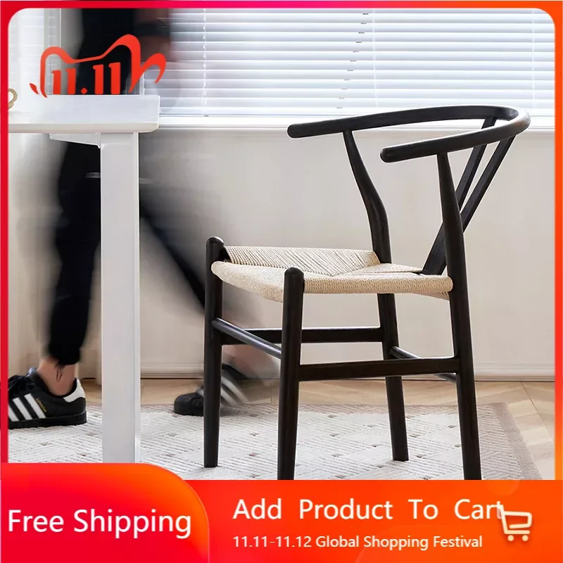 

Wooden Lounge Dining Chairs Nordic Accent Relax Dining Room Chairs Modern Restaurant Chaise Pliante Home Furniture MQ50KT