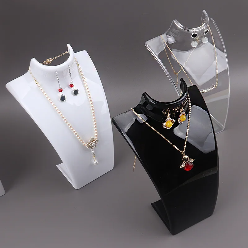 

Plastic Mannequin Necklace Display Bust Stand Holder Jewellry Mannequin Bust Rack for Necklaces Pendant Earrings Display Shelf