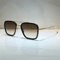 Men's Sunglasses For Women Style FLIGHT 006 Anti-Ultraviolet Retro Plate Square Full Frame Special Design Eyeglasses Random Box