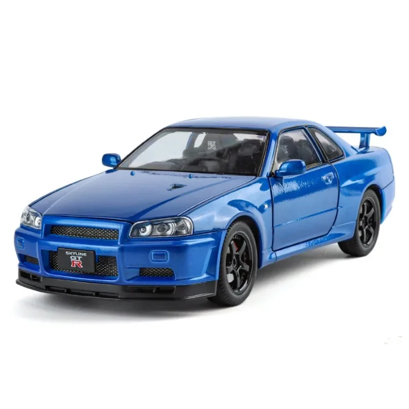 Женская модель автомобиля 1/24 Nissan Skyline Fast &amp Furious из сплава