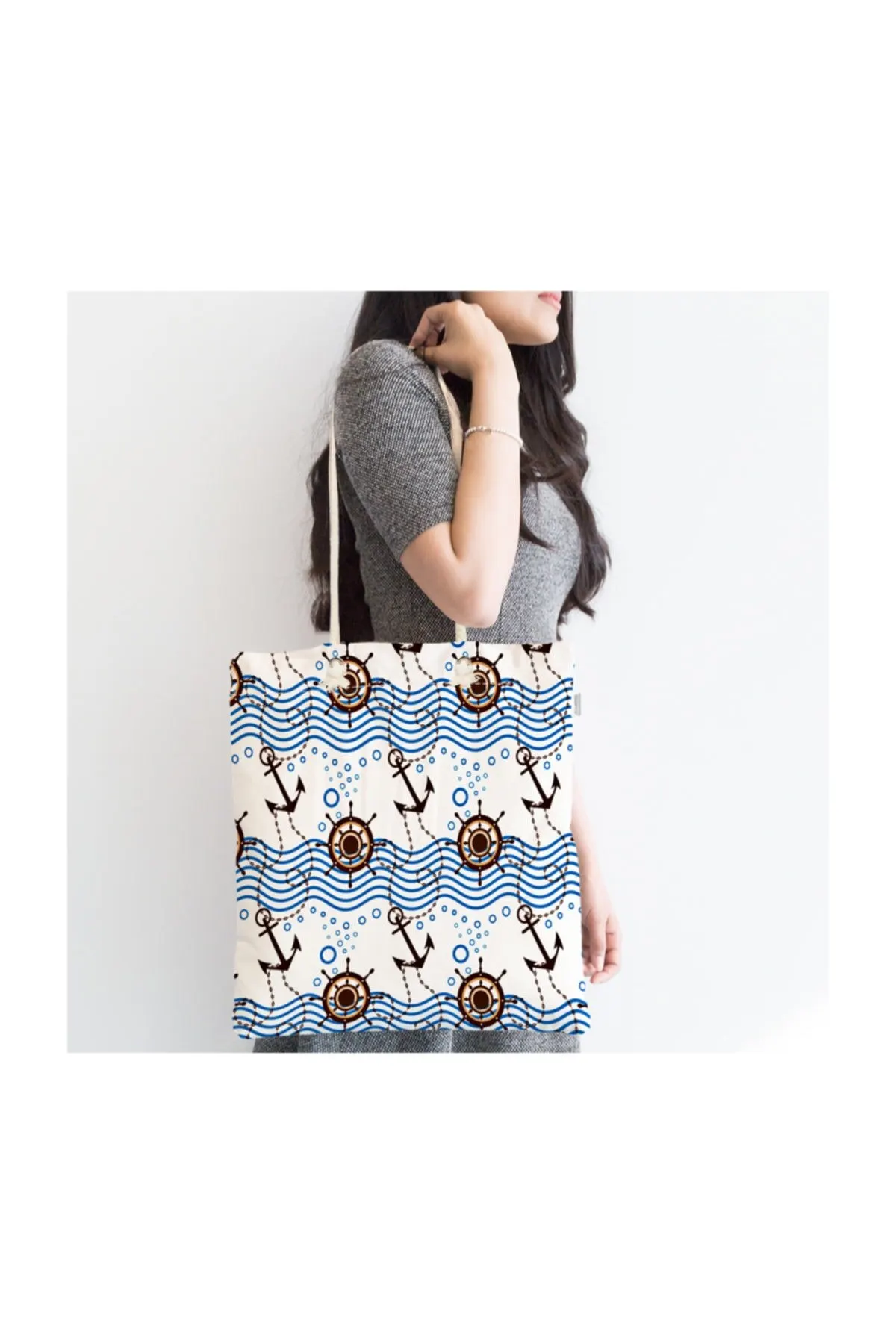 

Женская пляжная сумка с цифровым принтом, на молнии