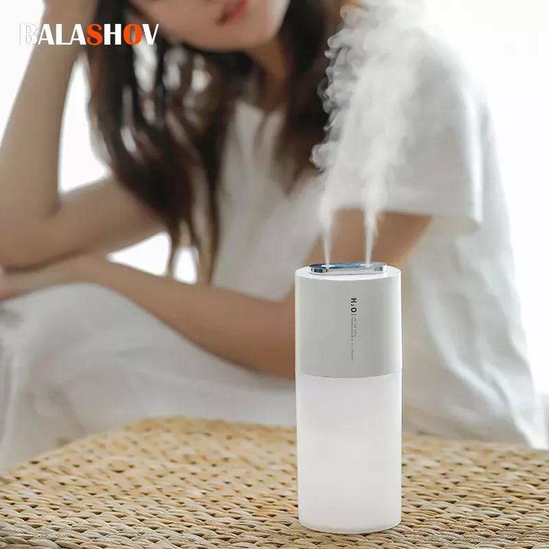 400ML Humidifier Aroma Diffuser Light Fogger Large Capacity Dual Spray USB Wireless Rechargeable Soothing Light Humidificador