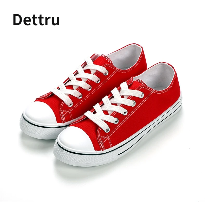 

Dettru Classic Women's Sneakers Sports Canvas Shoes For Women Casual Ladies Flat Lace-up