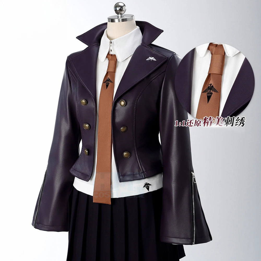 Фото Аниме Danganronpa Kirigiri Kyouko Косплей Костюм Фиолетовый Хэллоуин Карнавальный Костюм Для Женской Одежды Включая Рубашка Галстук №3