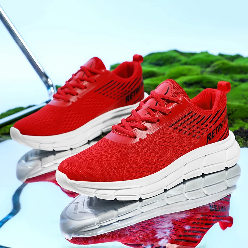 Men Running Shoes Mesh Breathable Professional Sport Shoes for Men Lightweight Non-Slip Athletic Training Sneakers