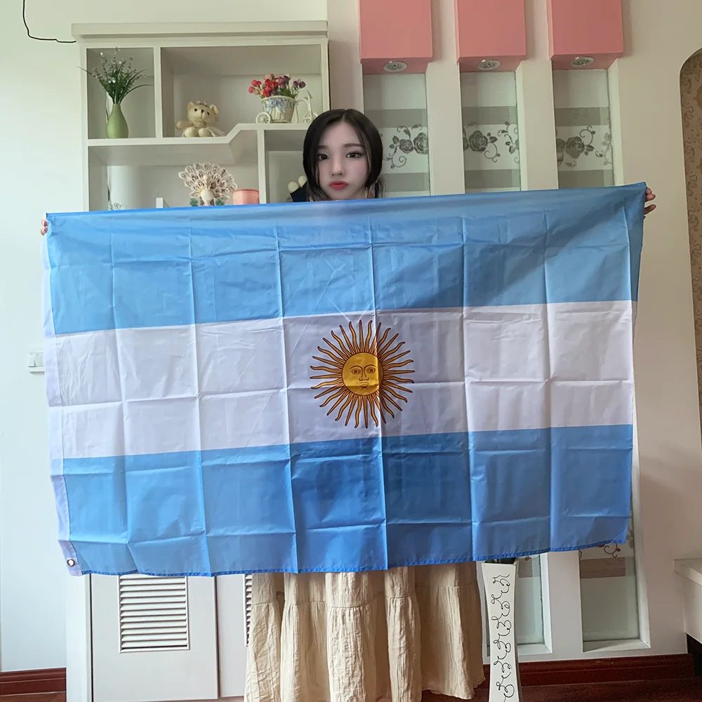 Флаг Аргентины zwjflagshow 90*150 см, высококачественный полиэстер, подвесной флаг Аргентины arg ar для украшения