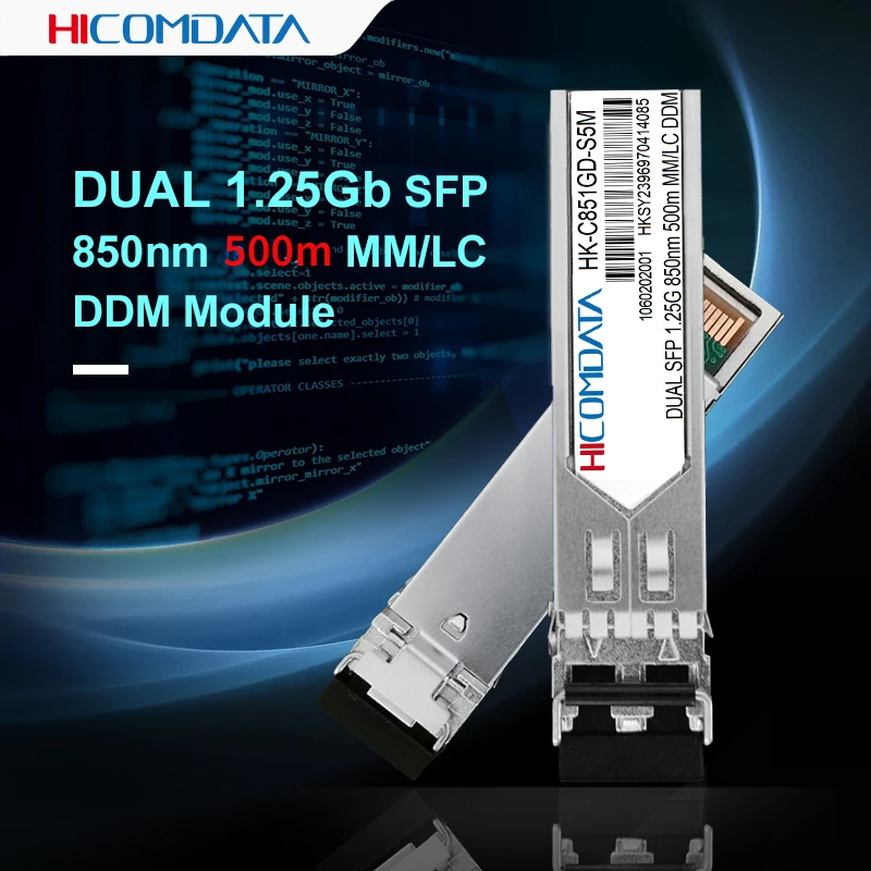 1.25Gb Mini Gbic 850nm 500m Fiber SFP Transceiver Module Gigabit Multimode Duplex LC DDM Compatible INTEL/Cisco/ Switch