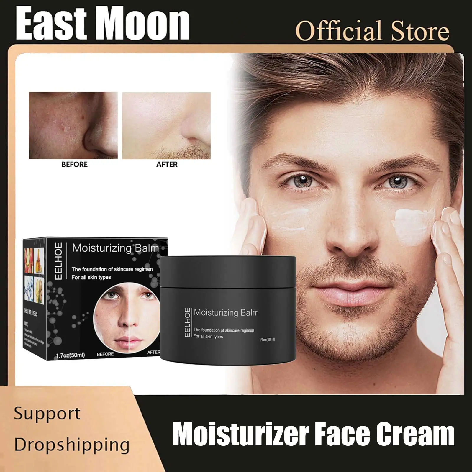 

Moisturizing Face Cream For Men Pores Shrinking Cream Firming Lifting Hydration Nourish Skin Oil Control Facial Skin Care 50ml