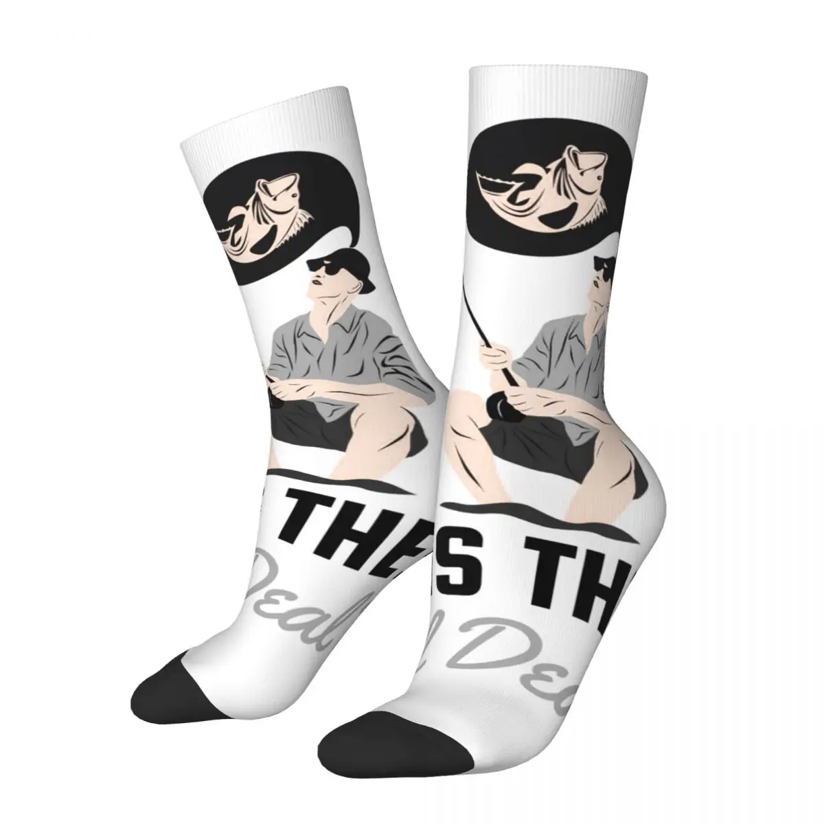 

Мужские Компрессионные носки унисекс, рыболовные уличные Носки с рисунком, Веселые носки для мальчиков