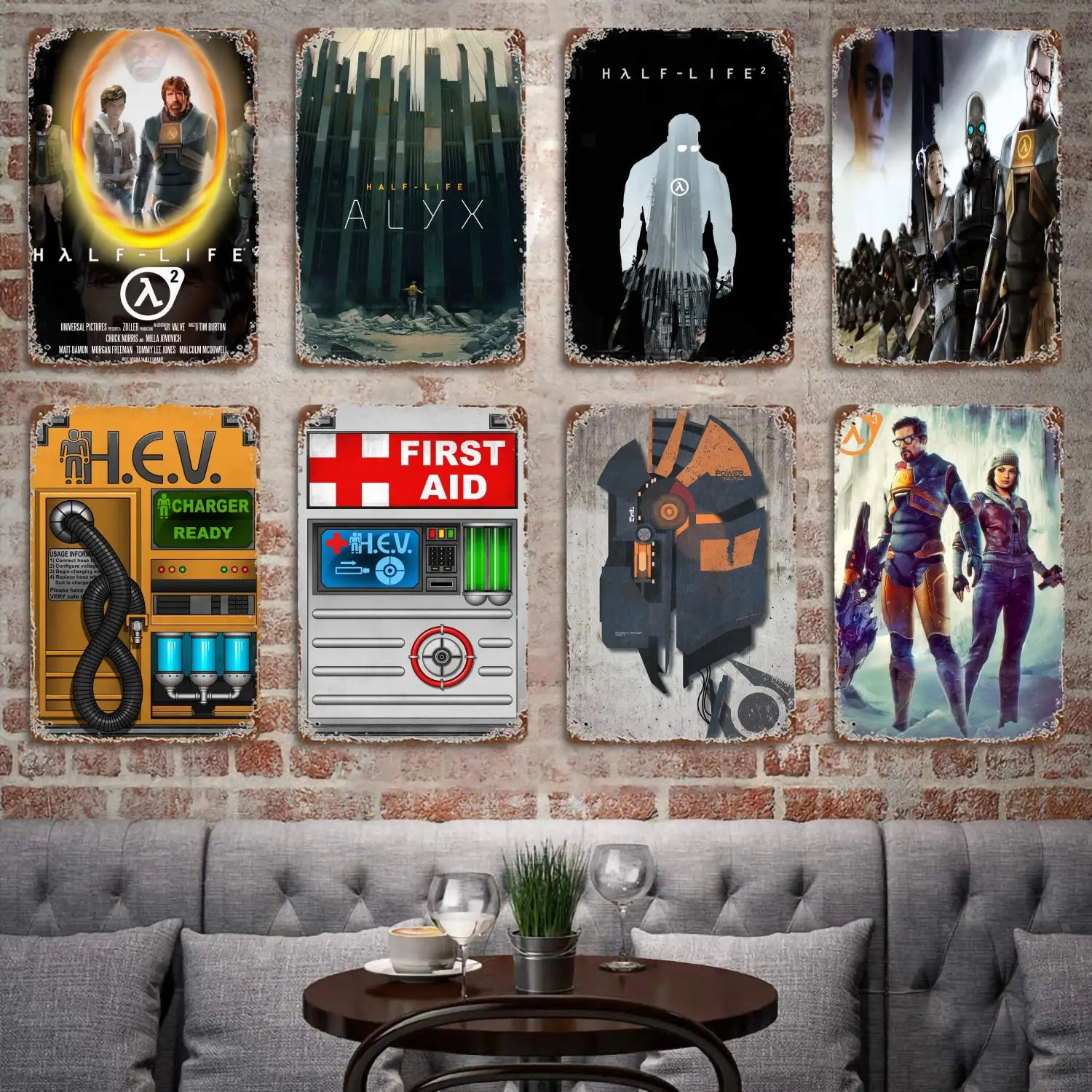 

Half-Life Alyx metal Decor Poster Vintage Tin Sign Metal Sign Decorative Plaque for Pub Bar Man Cave Club Wall Decoration