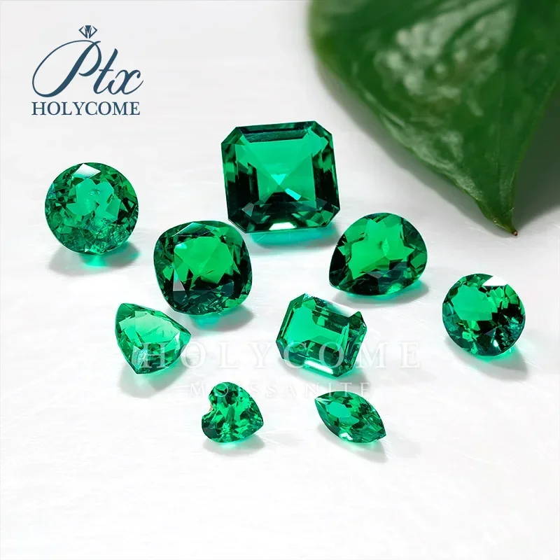 3x5-10x14 мм выращенный в лаборатории изумруд Holyccome Изумрудная огранка VVS1 Свободные