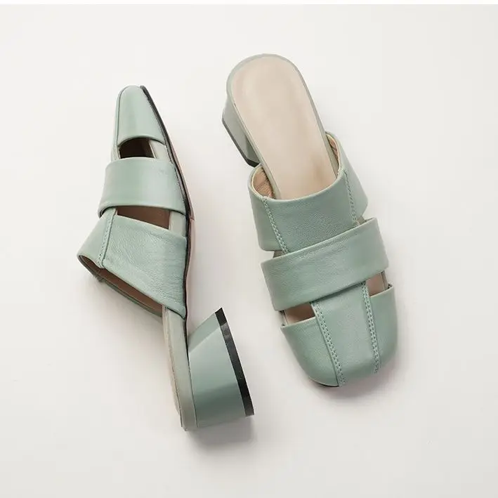 

Сандалии женские универсальные на мягкой подошве, Повседневные Дышащие туфли-лодочки, элегантная обувь с квадратным носком, лето 2023