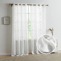 window screen curtains for kitchen living room bedroom home decoration bay window curtains modern simple style white embroidery