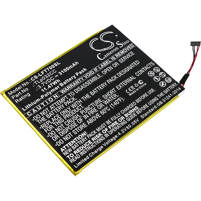 

3100mAh TLp032CC TLp032CD Battery for Alcatel OT-9023X 9005X OT-9023A OT-9023 OT-9005X One Touch Pixi 3 8.0 One Touch Pixi 3 8.0
