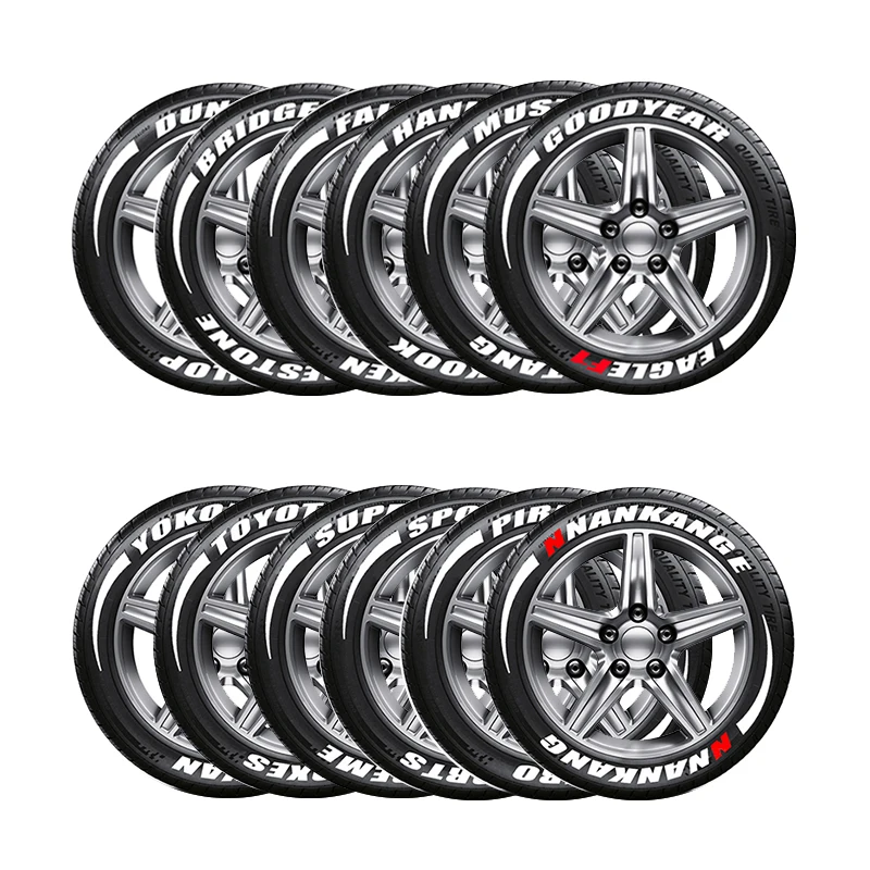 

3D Three Dimensional Pvc Rubber Wheel Sticker Combination Car Locomotive Universal Sticker Personalized Tire Decoration
