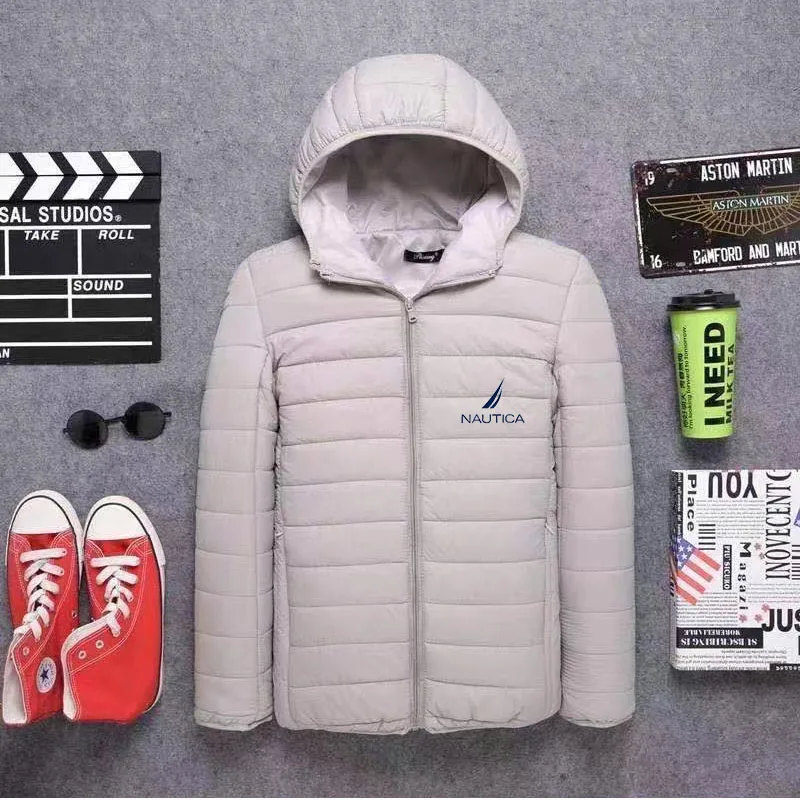 

2022 brand men's down jacket NAUTICA jacket zipper windproof warm thick cardigan hooded down jacket winter