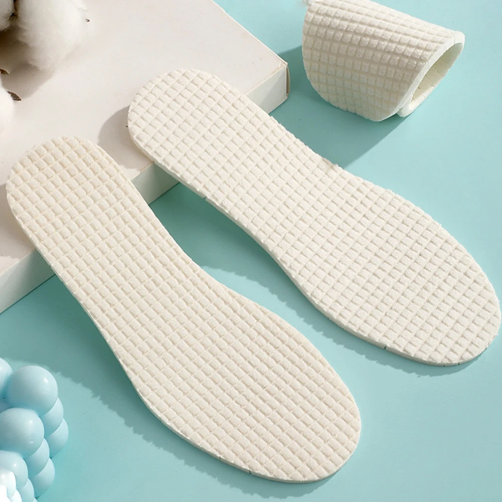 1pair High Elastic Latex Insoles For Shoes Sweat Absorb Breathable Insole Soft Cushion Running Shoe-pad For Feet Sock Lining