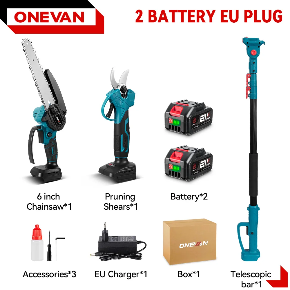 

ONEVAN 8-дюймовая электрическая штанговая пила 5500 Вт для аккумулятора Makita