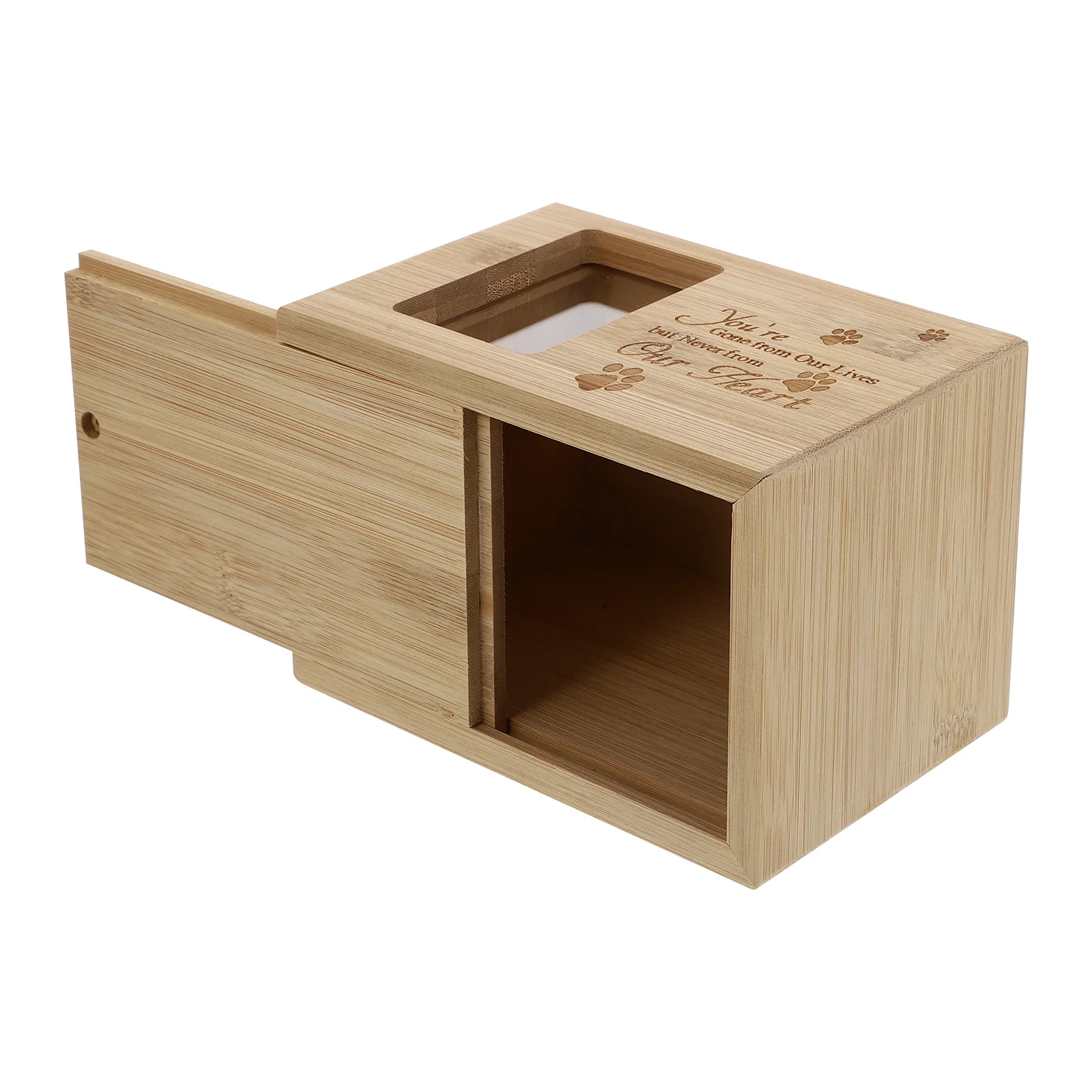 

Wood Memorial Urn Personalized Photo Frame Cremation Urns Wooden Memorial Keepsake Cat or Memory Box for Human Ashes Dogs Cats