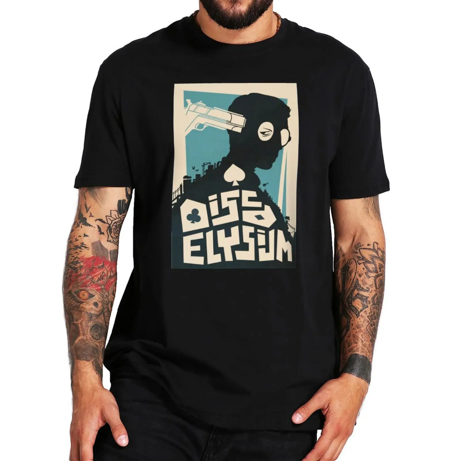 

Disco Elysium Game T Shirt Classic RPG Video Game Men's T-Shirt Short Sleeved Summer Tee Tops 100% Cotton EU Size
