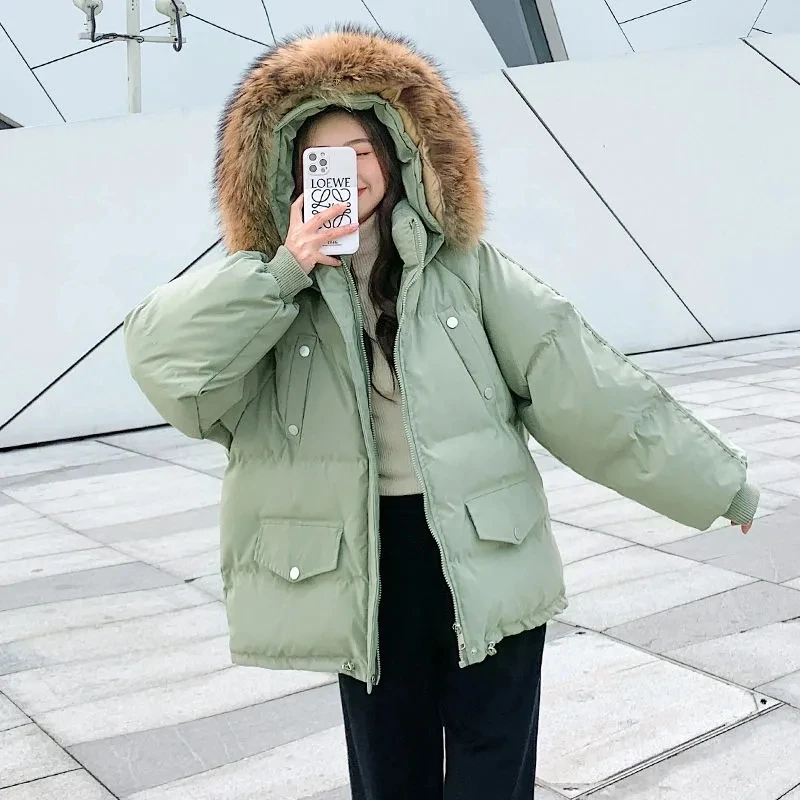 Пуховик y2k большого размера с подкладкой женская зимняя хлопковая стеганая