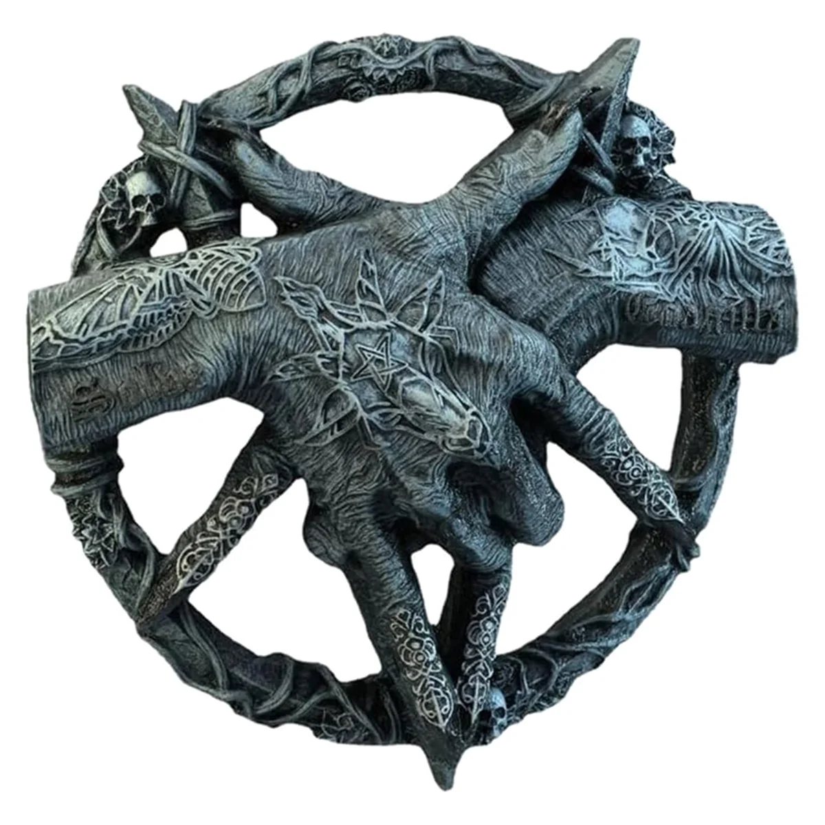 

Baphomet Pentagram Claw Statue Ornament Baphomet Hand Free Standing Plaque Devil Hand Sculpture