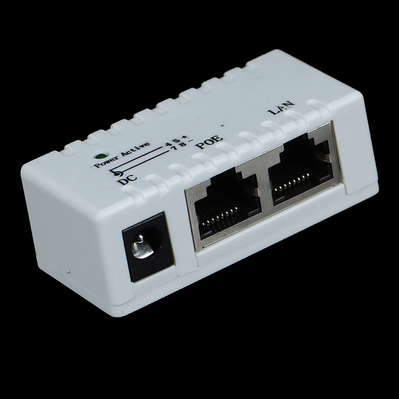 

1PC 12V - 48V Passive POE Injector For IP Camera VoIP Phone Netwrok AP Device
