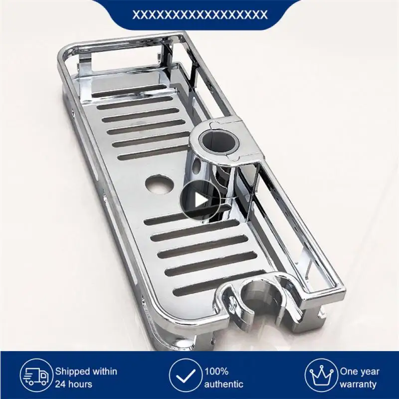 

Stand Adjustable Convenient Pole Shelves Lifting Rod Home Decor Shower Rail Shelf Shampoo Single Tier Drain Racks Soap Holder