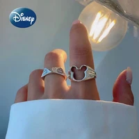 disney mickey new fashion womens ring high quality luxury brand adjustable couple ring trend luxury jewelry birthday gift