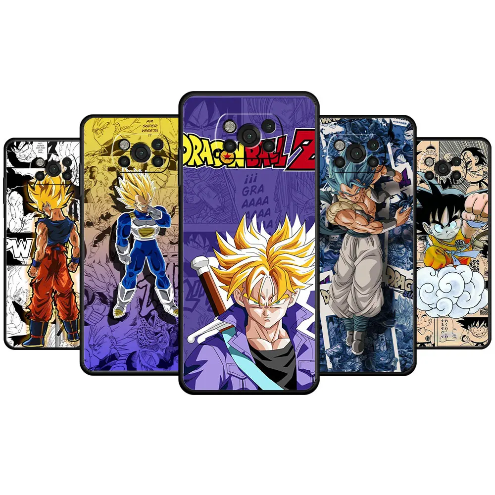 

For Xiaomi POCO X4 9T F3 F4 GT MI 11 lite M3 X3 NFC M4 Pro 5G 10T 11T Celular Funda Dragon Ball Son Goku and Gohan Comics