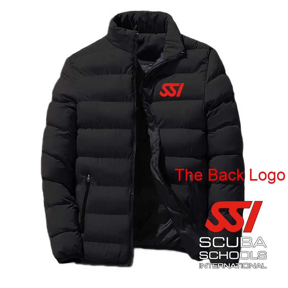 

2022 Scuba Diving Dive SSI Men's New Stand Collar Cotton Jackets Warmer Zipper Hoodies Sports Casual Fashion Outwear Coats Tops