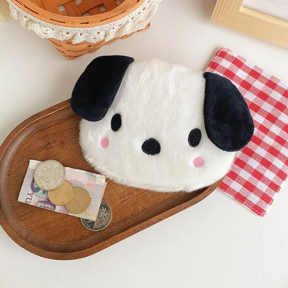 

Милый мультяшный плюшевый Кошелек для монет с куклой, креативный черный, белый, для девушек, студенток, подвесное украшение, сумка для наушников с кабелем и датой