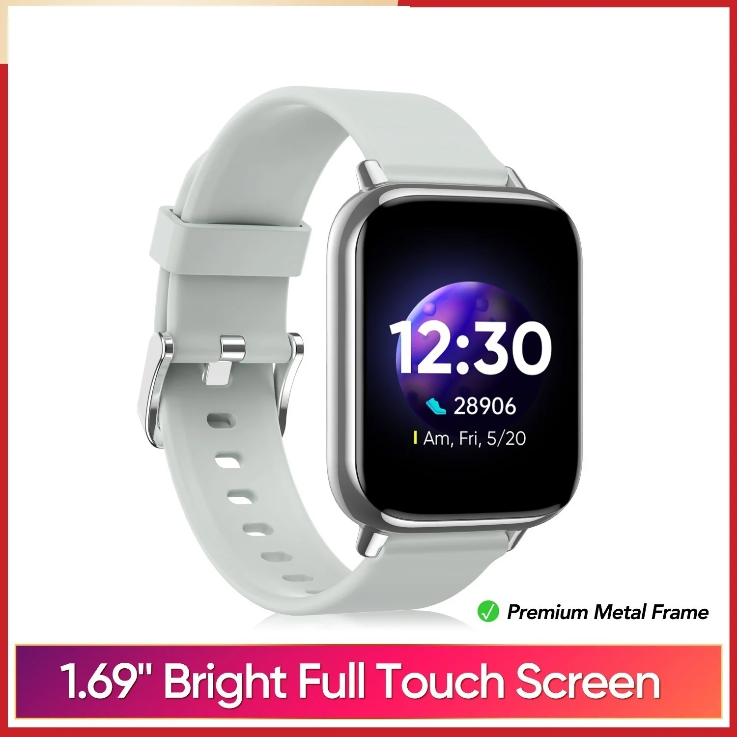 

DIZO Watch 2 Smart Watch Premium Metal Body Frame 1.69"Bright Full Touch 5ATM Waterproof smartwatch Fashion watch Global Version
