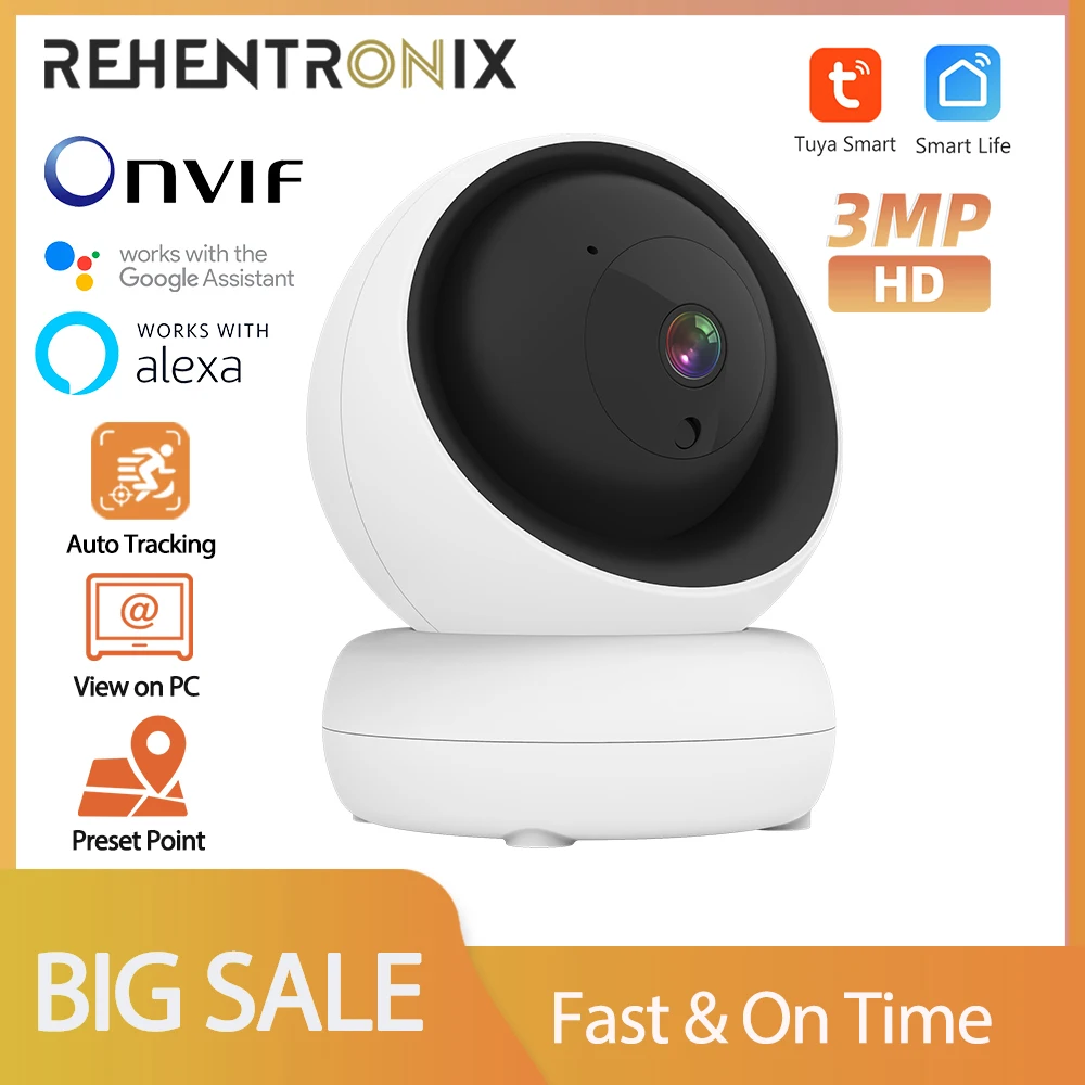 IP-камера ONVIF с поддержкой Wi-Fi 3 Мп PTZ | Безопасность и защита