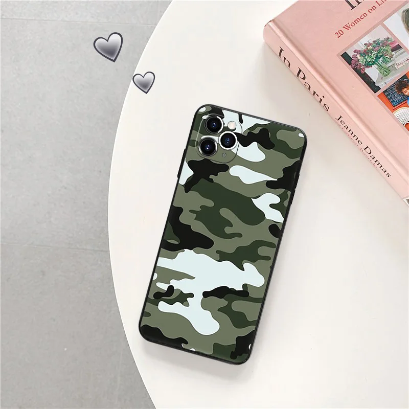 Ультратонкий матовый мягкий Камуфляжный зеленый армейский камуфляжный чехол