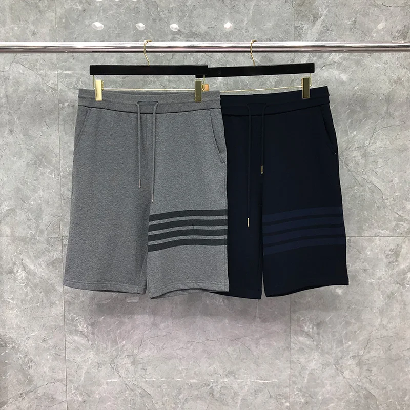 

Luxury New Korea Shorts Fashion Brand Casual Stripes Cotton Luxurious Sports Pants Original Splicing Design Famous Track Shorts